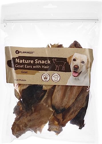 Produktbild von Flamingo Nature Snack Ziegenohren mit Fell - 200 g