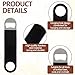 Zopnny 12 Pack 7 Inch Beer Opener with Rubber Coated, Flat Beer Bottle Openers, Stainless Steel Beer Openers(Black)