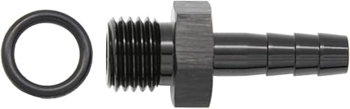 Miniatura 2 de KRD PERFORMANCE 2 piezas de aluminio -6 AN ORB macho a 12 "(12.7mm) Barb Push On manguera adaptador negro