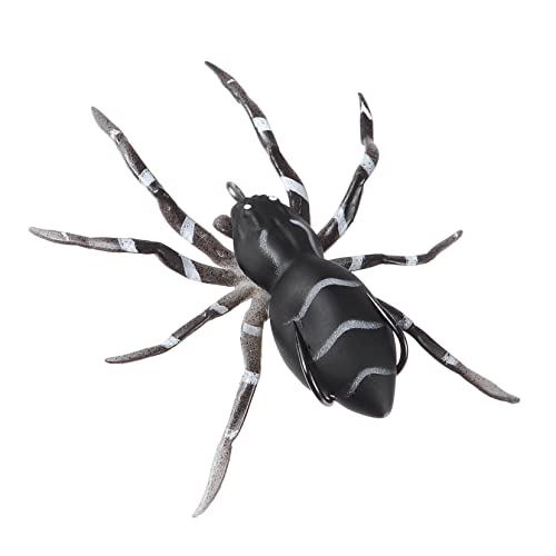 ibasenice Cebo de Pesca Plantas para peceras Tanque Accesorios para peceras Rana Falso lucioperca señuelo de araña señuelo de Pesca sin malezas Cebo de simulación Realista Planchar Black