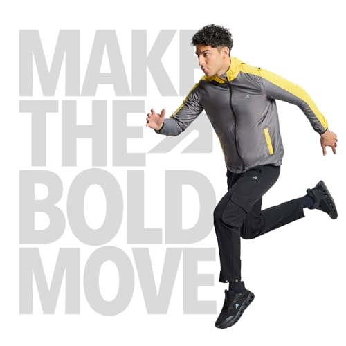 Image of Boldfit Men's Polyester Standard Length Windcheater Jacket, Lightweight & Wind-Resistant with Reflective Bike Jacket, Relaxed Fit-Stylish Windbreaker for Outdoor & Biking