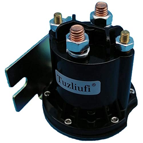 Tuzliufi Interruptor de relé solenoide de arranque compatible con carrito de golf, césped y jardín, vehículo utilitario, moto de nieve, contactor de 12 V CC, 4 terminales 684-1251-012-02 684-1251-012