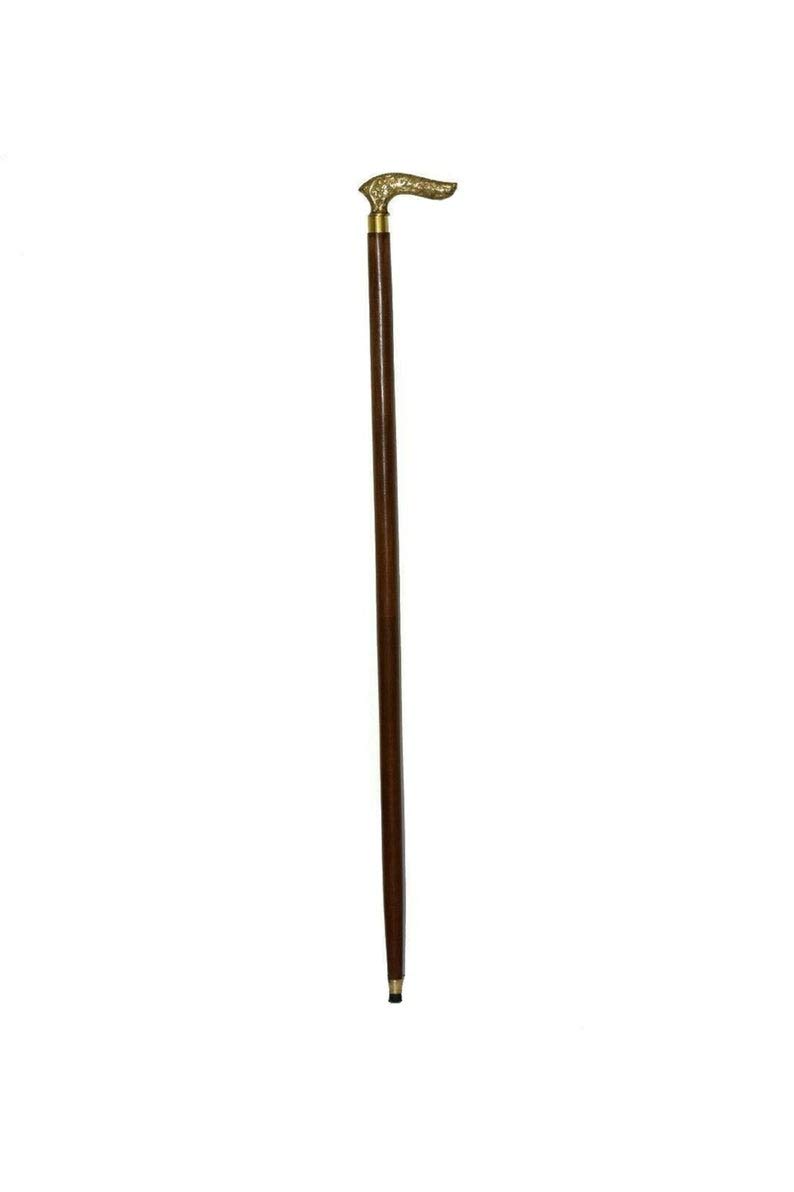 Laiton Massif Victorien Derby Poignée Antique Marche Bâton en Laiton Massif Victorien Derby Poignée Antique Marche Bâton en