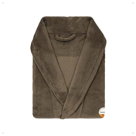 Roupão Microfibra Unissex Tamanho Único Camesa Extra Macio Marrom