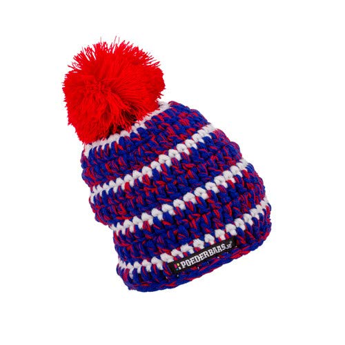 Bonnet bébé anti-irritation en coton souple rouge blanc bleu