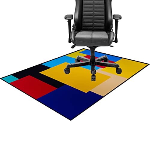 Alfombrilla antideslizante para silla de videojuegos para oficina, 140 x 160 cm, protector de suelo, multiusos, apto para oficina en casa, tapete mejorado para silla de oficina