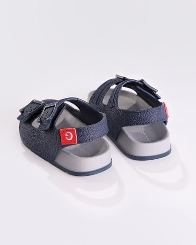 Cartago Mini Milão Slide Baby, Sandália Bebê Meninos, Cinza/Azul/Vermelho, 25