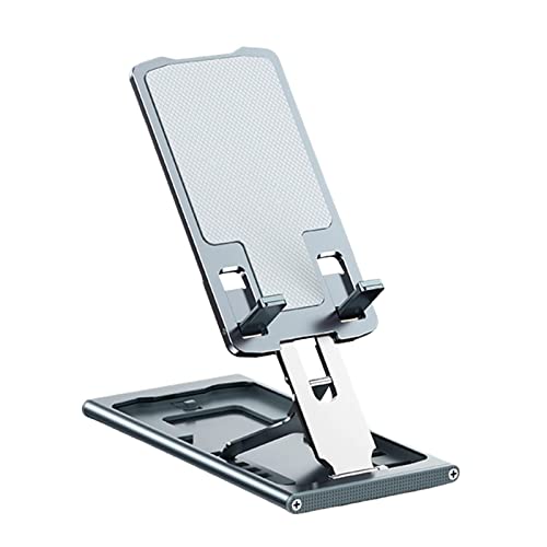 Niktule Support de téléphone portable réglable en aluminium - Pliable - Pour tous les smartphones - Support stable et antidérapant - Pour bureau, table de chevet, 3 couleurs Cover