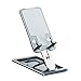 Povanjer Supporto per Cellulare Regolabile Supporto per Cellulare da Tavolo in Robusto Metallo di Alluminio Compatibile con Tutti Gli Smartphone, Design Antiscivolo Supporto Stabile Supporto