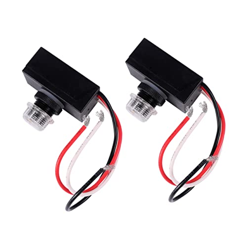 IWOWHERO Outdoor Light Control Switch Motion Sensor Hard- for Dusk to Dawn 2 Pack Random Style
