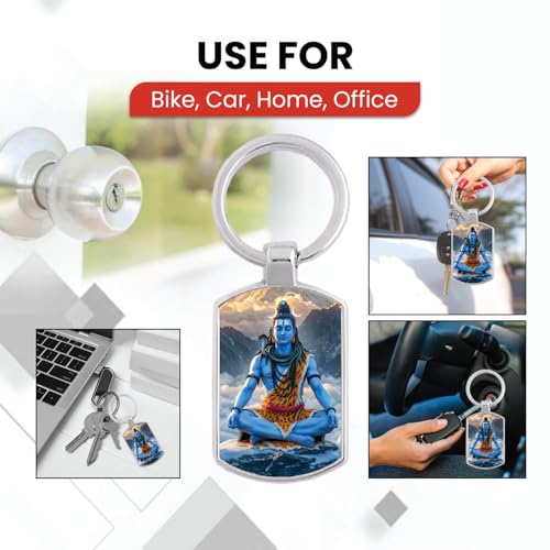 Image of Stylish Metal Keychains with Permanent Glossy Print - Inspirational Quotes & Spiritual Designs - Perfect Key chains for loved ones, Personal Use, Gifts & Return Gifts
