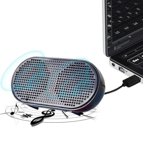 JIEBWCHA Altoparlante portatile per PC, altoparlante Soundbar cablato, Soundbar portatile, Altoparlante per computer USB, Altoparlante multimediale stereo alimentato per desktop, laptop, notebook