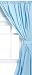 Carnation Home Fashions Vinyl Bathroom Window Curtain, Light Blue