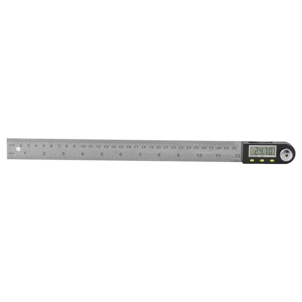 Règle de rapporteur 360 degré de rapporteur 0-300mm rapporteur électronique en acier inoxydable goniomètre numérique chercheur d'angle règle de jauge à onglets