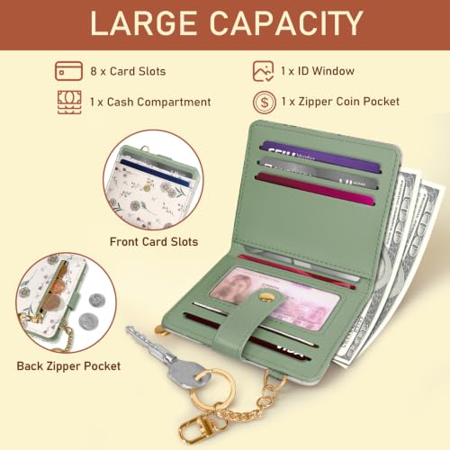 Image of Jogjam Flowers Floral Small Rfid Women Wallet, Slim Credit Card Holder