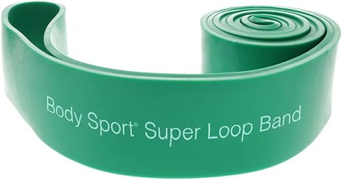 Body Sport Super Loop Band 41-Inch, Latex, Exercise Chart Included Bands for Working Out Exercise Band