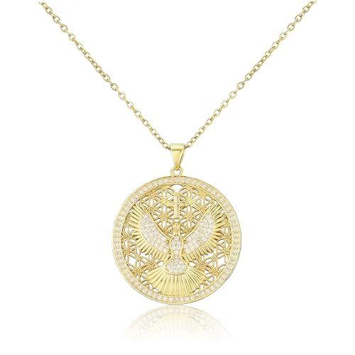 18k Gold-Plated Cross Pendant Necklace, Perfect for Those with Religious Beliefs, Makes an Excellent Gift for fFamily and Friends.