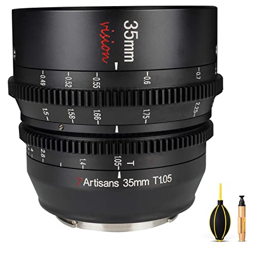 Vision 35 mm T1.05 Obiettivo APS-C full frame focus manuale obiettivo cinema grandangolare per Canon RF Mount e videocamere cine.