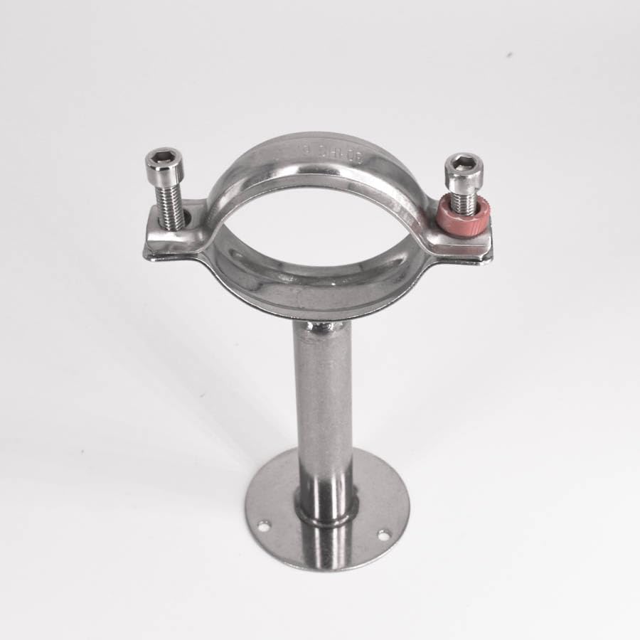 60-63mm 2.5" 63mm Pipe Hanger Bracket Clamp Support Clip With Base Plate 304 Stainless Steel For Beer Brewing L=50mm