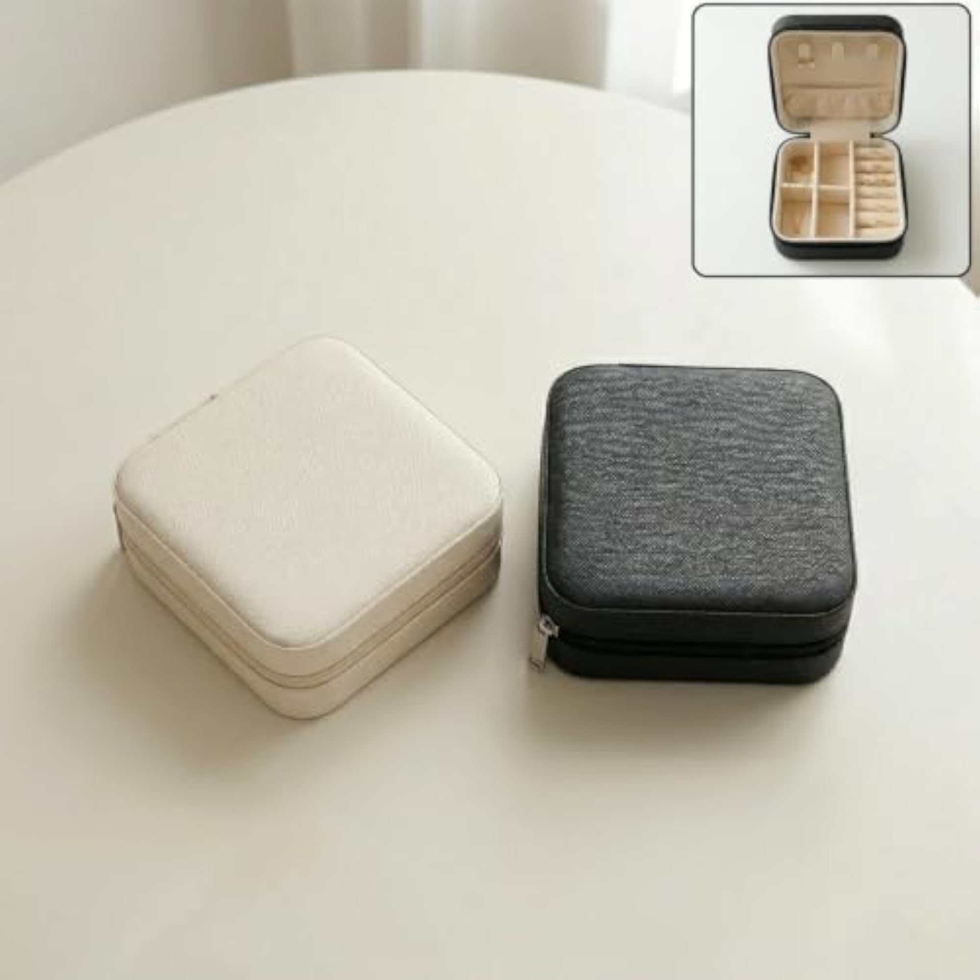 Mini PU Leather Jewellery Box, Stylish Travel Storage