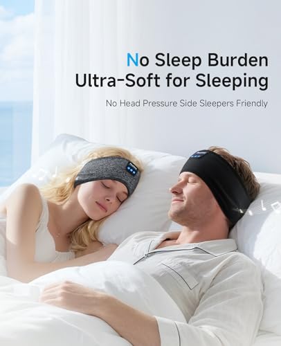 Image of Perytong Sleep Headphones Bluetooth 5.4 Headband, Sleep Headband Headphones for Side Sleepers, Built-in HD Stereo Speakers & Long-Lasting Time Battery, Sports Headband Music Earphones for Nap
