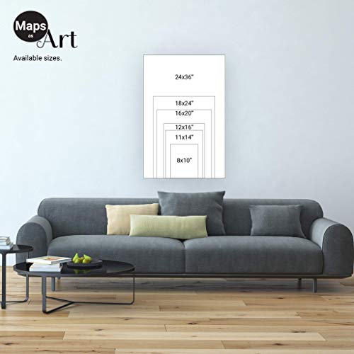 Germany Map Print 8X10, Germany Poster Prints 24X36, Handmade Country Maps By Maps As Art, Art Wall Decor For Walls, Deutschland #TOP7