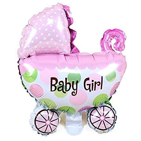 Image of GROOVY DUDZ Baby Shower Decoration Items Set-55Pcs Baby Shower Party Decoration Items with Pastel Balloon,Pram Balloon theme Party Decoration Items