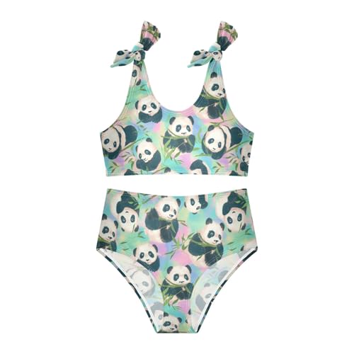 Wusikd Pandas Girls Swimsuits Two Piece Swimwear Bikini Set for for Girls Size 3T3