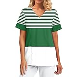 Scrub Sets for Women Uniformes De Enfermeras De Mujer Scrub Set Womens Scrub Sets Scrubs Women Women's Scrubs Scrubs for Women Set Scrubs Set Plus Size Scrubs for Women Stretch Scrub（2-Green,4XL）