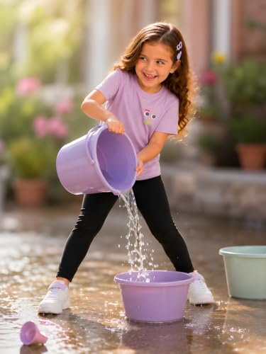 Image of Pilolo Kids Soft Cotton Lycra Solid Ankle Pocket Leggings for Girls