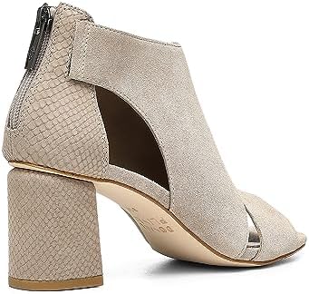 Donald Pliner Women's Perra Suede Heeled Sandal, Light Taupe, 8 | Image 1