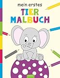  Mein erstes Tier - Malbuch: Für Kinder ab 2 Jahre. 40 Tiere zum ausmalen + 40 Seiten zum freihand malen. Ideal geeignet als Geschenk für Kinder & ... Beschäftigung für Kinder von 2 -8 Jahre.