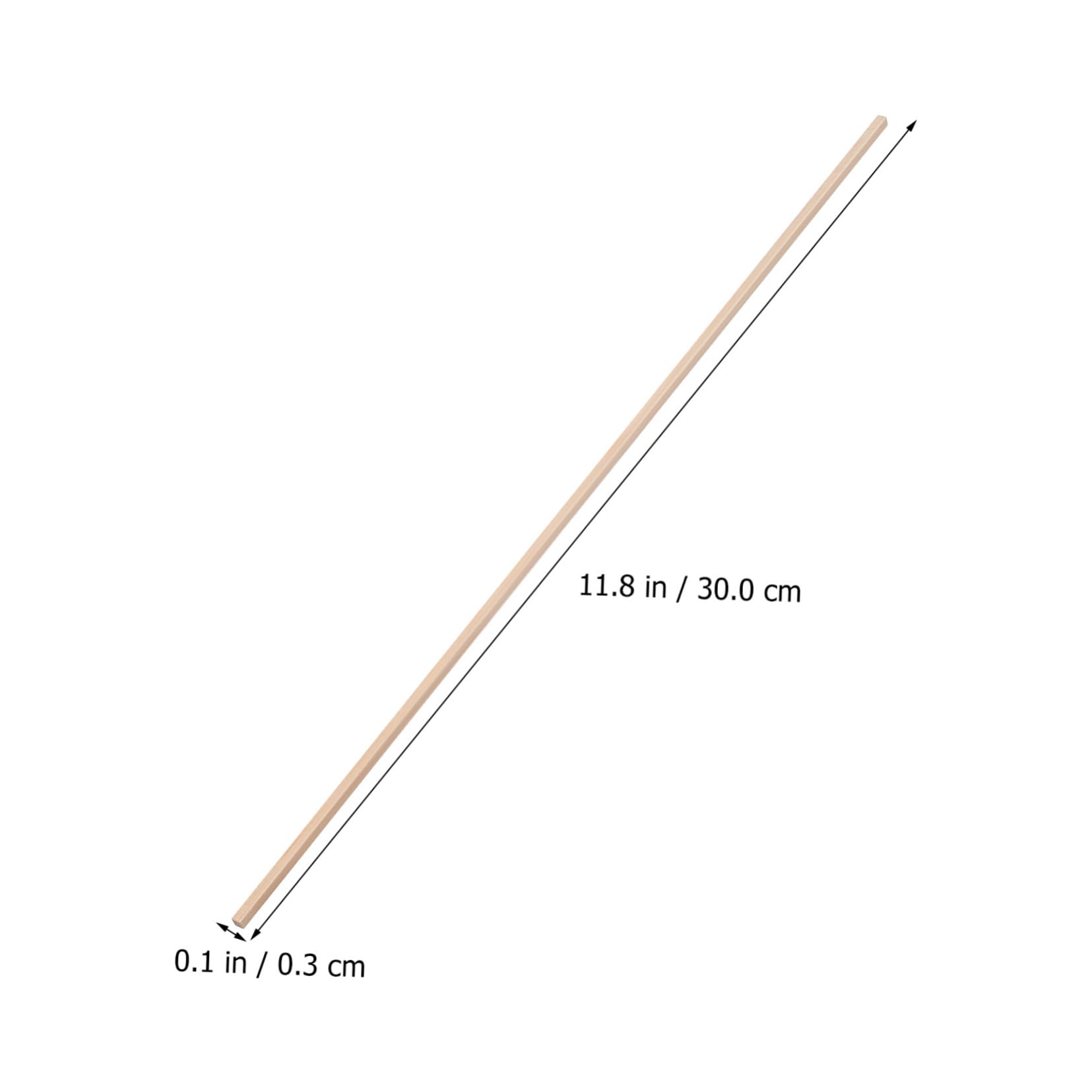 KOCKSHION 100Pcs Square Dowels Unfinished Craft Sticks Wood Strips for DIY Projects Versatile Crafting Materials for Art Models and Home Decor