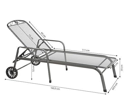 Strandliege mit Rollen von MWH Modell 879003