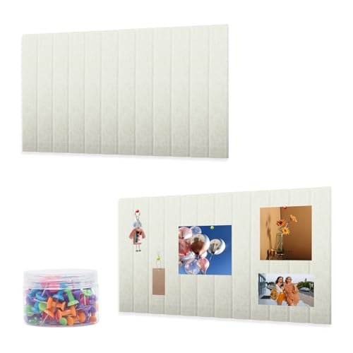 Keboyoe 2 Piezas 40×60cm Tablón de Anuncios Fieltro 0,9 cm de Grosor Corcho pared Autoadhesivo con 80 Agujas Tablero Decorativo de Fieltro para el Hogar,la Escuela y la Oficina(Camello Claro)