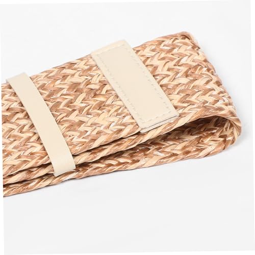 Gatuida Bohemian Woven Waist Belt for Women Stylish Straw Belt for Dresses Natural Vacation Look Comfortable Day Wear Versatile Fashion Accessory3