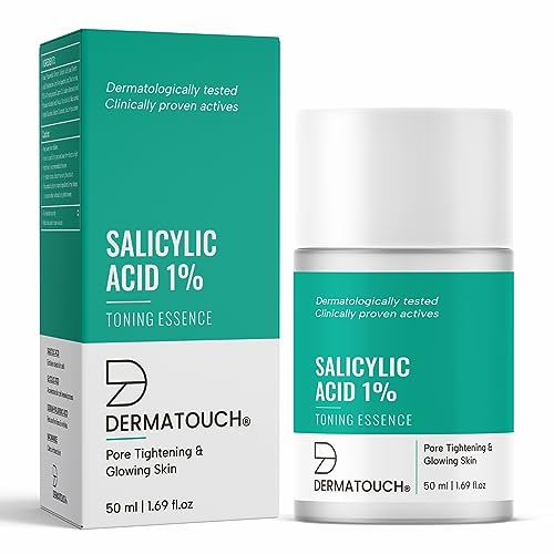 DERMATOUCH Salicylic Acid 1% w/w Toning Essence | For Pore Tightening & Glowing Skin | For Even & Revitalized Skin | For both men & women | 50ml