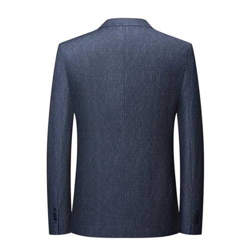 Men's Four Seasons Solid Color Suit Jacket Long Sleeve Business Casual Wedding Work Blazer3