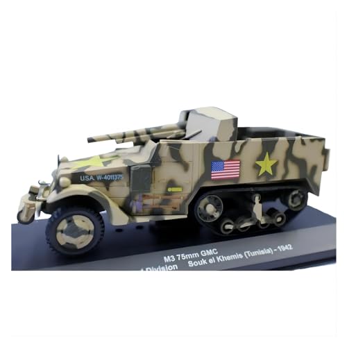 Char M3 75mm GMC miniature 1/43 en métal injecté de la 1ère DB Tunisie 1942