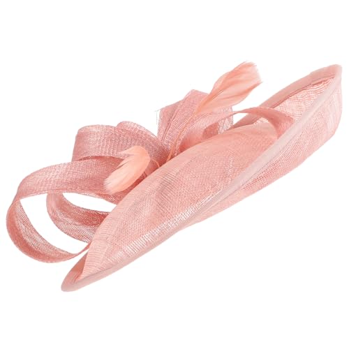 Chapeau mariage rose en tissu léger accessoire cheveux chic élégant pour tea party et cérémonie