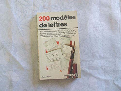 200 Modeles De Lettres [French] 2501008340 Book Cover