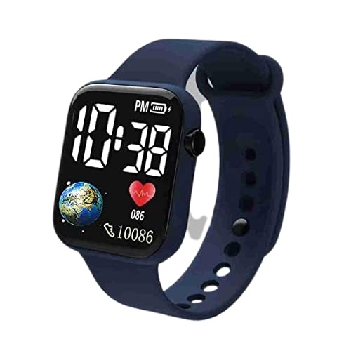 LUMIFIE Digital Earth Look Multi Logo Kids Trendy Blue Watch (B0BTBP7SY2) Amazon Price History, Amazon Price Tracker
