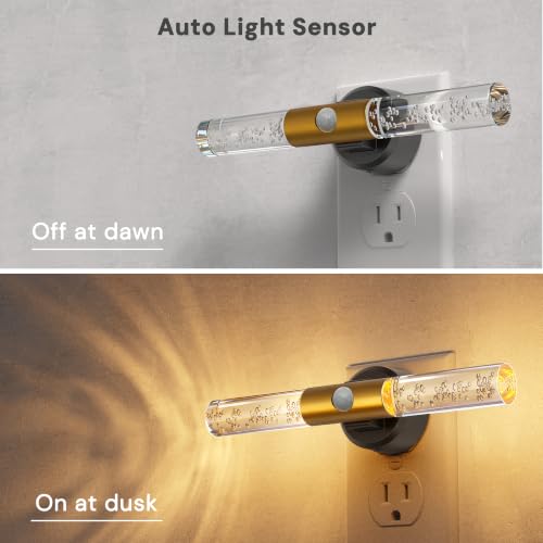 Image of L LOHAS LED Motion Sensor Night Light, Amber-3000K-5000K, Rotating, 2 Pack