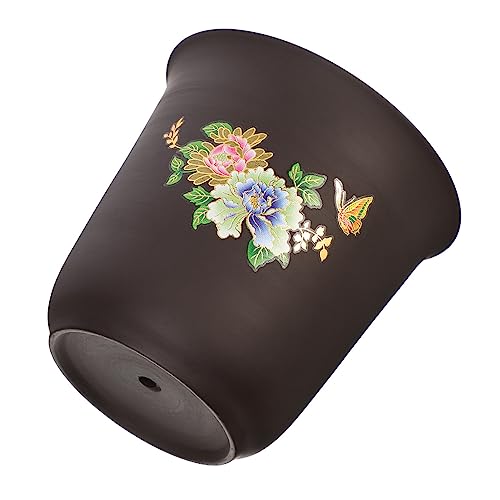 DIKACA Maceta Tazón De Suculentas Ollas De Barro Jardinera De Cerámica Macetero De Barro Morado Jardinera Zisha Contenedor De Cactus Cuenco De Cactus Arcilla Morada Aire Flor De Porcelana