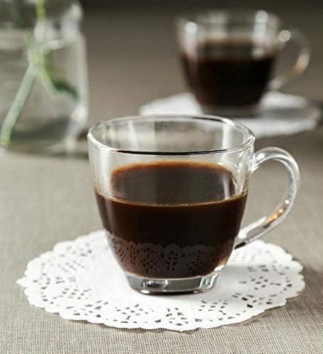 Image of MULTI ZONE 300 ML Crystal Clear Toughened Glass Tea Cup with Convenient Solid Handle Cups, Espresso Mug Set for Tea, Coffee, Hot /Cold Drinks (MZ-03)