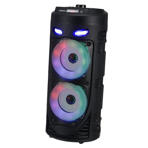 DIYEAH Altavoz Portátil con Luces LED Ajustables Sonido Estéreo Envolvente y Múltiple para Fiestas y Celebraciones