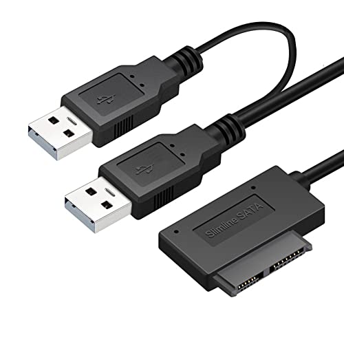 Cable SATA Slimline con alimentación USB 2.0 negro miniatura 5