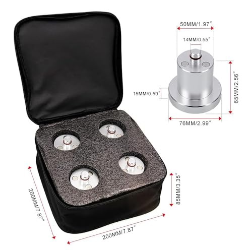 Image of YUEWO Jack Pucks, Aluminum Jack Lifting Jack Pad Compatible with Rivian R1T /R1S, Lifting Jack Pad Lift Point Adapter, with Magnetic and Easy to Hold on Corner, with Storage Case,4 Pack