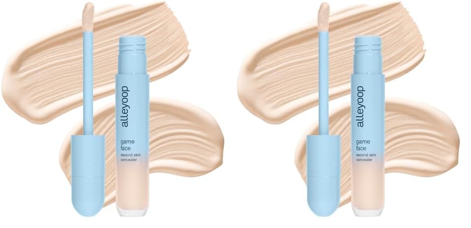 Alleyoop Game Face Concealer Makeup, Lightweight to Medium Buildable Coverage Under Eye Concealer, For Blemishes, Crease-proof and Hydrating with Aloe Stem Cell, Smooth Second Skin Finish – Superstar