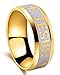 Tanyoyo 8MM Stainless Steel Jesus Cross Ring Golden Size 6-14 (10)